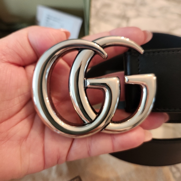 Gucci GG Marmont Wide Belt (Silver) - Picture 2 of 7